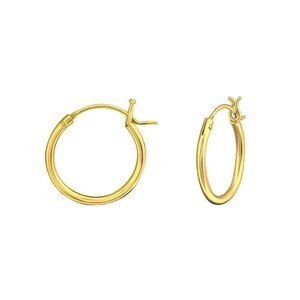 Sterling Silver Hoop Earrings 14mm